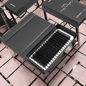 Extension ciglia inferiori all'ingrosso coreane in PBT 7mm LC 0.03 0.05 <span class=keywords><strong>C</strong></span> D J Curl, effetto visone morbido vellutato, facili da applicare, vassoio nero opaco cashmere - Product Image 6