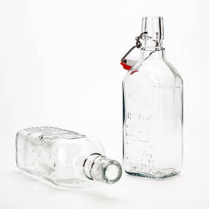 VISTA批发EZ盖摇摆玻璃瓶500毫升75 cl 1000毫升1升空透明琥珀色玻璃康普茶瓶，带摇摆顶部 - Product Image 6