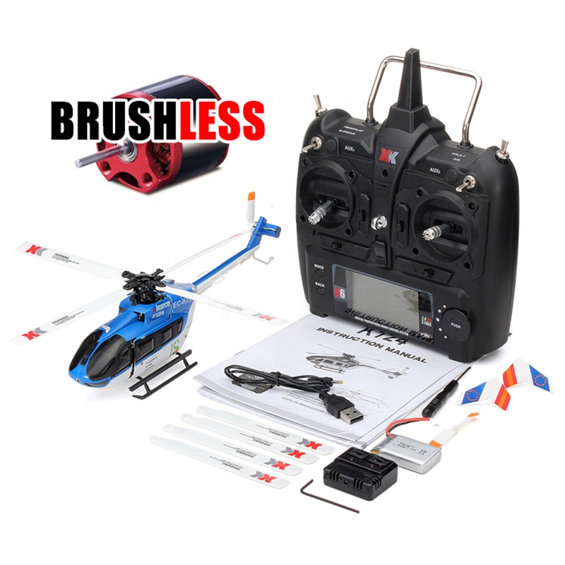 【美品】ハイテック XK EC145 K124 ラジコンヘリコプター 6CH ブラシレスモーター3D6Gシステムヘリコプター [K124
