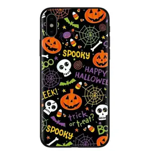 Wholesale Custom Halloween Ghost Pumpkin Bat Phone Case For iphone 11 12 13 14 Plus Xs Xr Pro Max Soft Cover