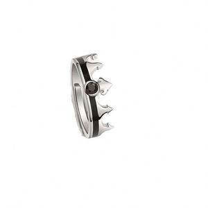 Ensembles de bagues de mariage pour couple en gros, tendance, personnalisées, ouvertes et ajustables, style couronne Roi Reine - Product Image 3