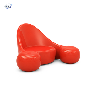 Modern Outdoor Patio <b>Bench</b> <b>Set</b> Red And Black Contemporary Fiberglass Seating <b>For</b> Outdoor Use Durable Design - Product Image 4