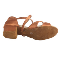 Chaussures de danse pour enfants avec logo personnalisé, sandales de danse latine pour filles, chaussures de danse tango salsa, chaussures d'entraînement à talon bas