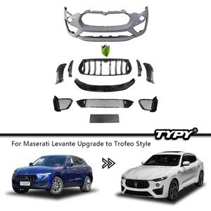 Accessoires automobiles, kits de pare-chocs avant, kit carrosserie pour Maserati Levante 2016-2021, mise à niveau des kits de pare-chocs Trofeo, calandre - Product Image 2