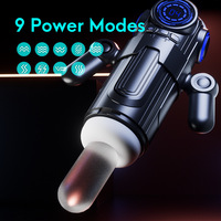 Godet Masturbateur Masculin Intelligent à Poussée Automatique, Texture Réaliste Moulée, Vibrations Puissantes, Rechargeable par USB, Écologique 100%