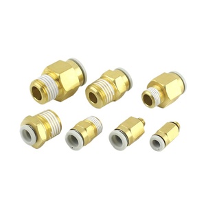 Various Good Quality Smc Kq2 Series Metric Size Nut Tube <b>Clamp</b> Fittings Original Brass Connectors Straight Joint HOFUJNG - Product Image 1
