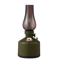 Lampe à kérosène antique portable pour voiture Humidificateur d'air décoratif 280ml avec charge USB 1200mAh Lampe de nuit à LED Lampe de bureau
