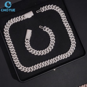 Collier chaîne à maillons en argent 925 plaqué rhodium certifié GRA pour homme, serti de moissanite, style hip-hop, bijoux à porter au quotidien - Product Image 2