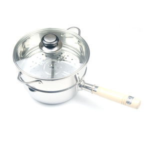 Vaporera Coreana para Alimentos de Bebé, 16 cm de Diámetro, Cesta Vaporera Pequeña de Acero Inoxidable 304 con Asa de Acero Inoxidable - Product Image 2