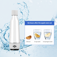 Botella Generadora de Agua Rica en Hidrógeno de 450 ml, Electrolisis SPE PEM, Ionizador Portátil Recargable por USB Tipo-C para Beber Diariamente