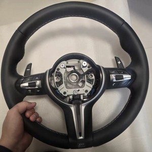 Volant <span class=keywords><strong>de</strong></span> voiture en cuir Nappa pour F30, compatible avec les séries 3 F31/F34, 6 et X5, avec revêtement argenté et palettes <span class=keywords><strong>de</strong></span> changement <span class=keywords><strong>de</strong></span> vitesse intégrées - Product Image 4