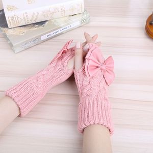 Gants pour femmes élégants, chauffe-mains d'hiver, mitaines en fausse laine tricotées au crochet, gants chauds sans doigts pour femmes - Product Image 5