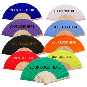 Abanico de Mano Plegable Personalizado de Madera, Impresión UV, Hecho a Mano, Ligero, 23CM, Marca AWESOME, Multiusos, para Festivales de Música - Product Image 1