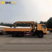 Nouvelle grue montée sur camion SINOTRUK HOWO 400HP 6x4 10T, bras hydraulique droit, moteur/pompe/engrenage haute performance, levage 7,5 m