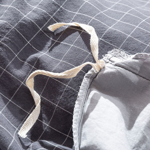 Drap de lit 4 pièces en coton de créateur, taie d'oreiller, housse de couette, motif géométrique hypoallergénique, style européen et américain 300TC - Product Image 3