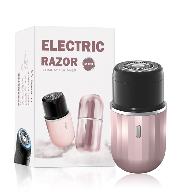 Rechargeable Face Underarm Body Electric Razor Mini Portable Electric Rotary Shaver for Women 20 Blades IPX7 Household Hotel Use