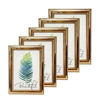 Cadre photo vintage en métal perlé 4x6, cadre photo de luxe doré, décoration de table, fournisseur en gros B2B