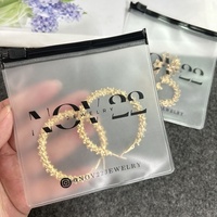 Logotipo impreso de fábrica pequeña joyería de PVC bolsa de plástico con cremallera impresión personalizada bolsa de plástico con cierre de cremallera joyería