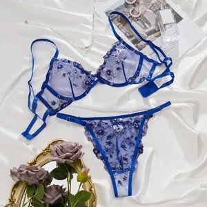 Lace Candy Wedding Underwear, Lace Bra Brief Lingerie Set