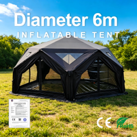 Tente gonflable d'extérieur grande et entièrement équipée, imperméable, en tissu Oxford, pour pique-nique et camping