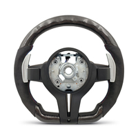 Volant en cuir perforé à moitié personnalisé en fibre de carbone avec LED pour BMW F01 F06 F10 F11 F20 F22 F30 F31 F32 M3 F80 M4 F82 M5 F90