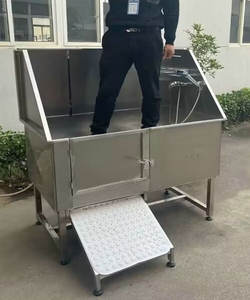 อ่างอาบน้ำสุนัขสแตนเลสเป็นมิตรกับสิ่งแวดล้อมอ่างอาบน้ำดูแลสัตว์เลี้ยงสำหรับทำความสะอาดสัตวแพทย์อาบน้ำผลิตภัณฑ์สปา - Product Image 4