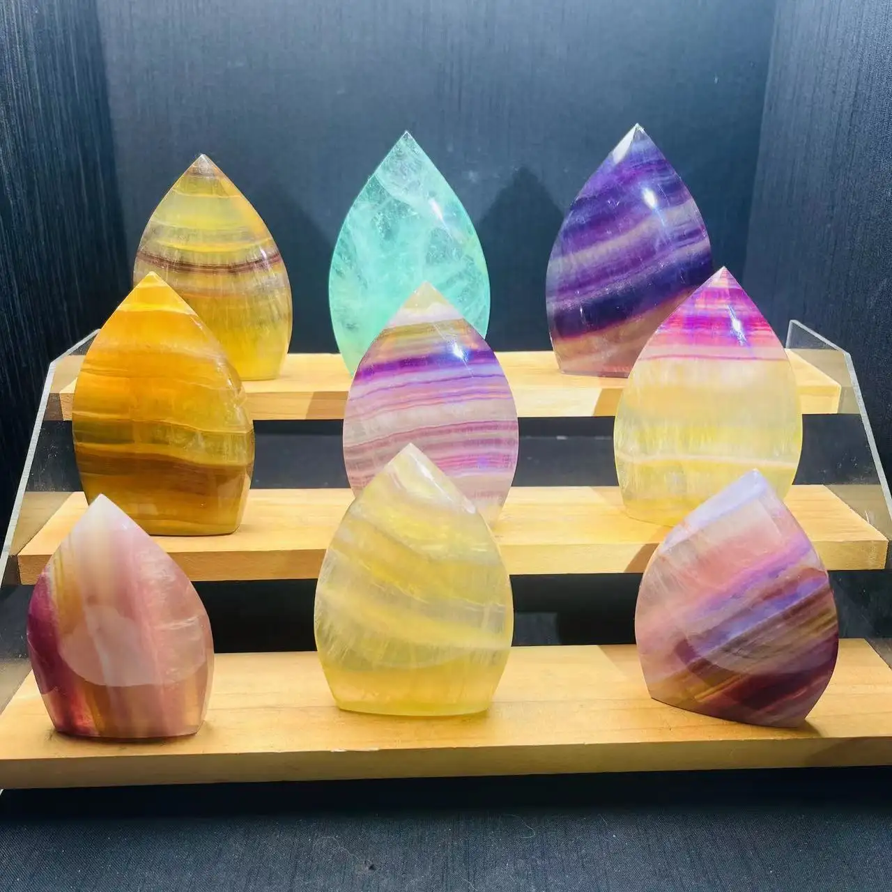 Châu Âu Hot Bán thiên nhiên tinh thể kẹo fluorite trang trí điểm cho Healing trang trí nội thất