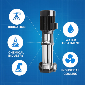 Industrial Vertical Stainless Steel Booster <b>Pump</b> Multistage Centrifugal Water <b>Pump</b> 7.5Hp Motor Variable Speed for Clean Water - Product Image 1