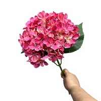 Bunga Hydrangea Buatan Anna, Tangkai Bunga Palsu untuk Dekorasi Latar Belakang Aula Pernikahan, Dekorasi Rumah, Hotel