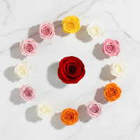 Lovebay Usine En Gros 4-5cm Grade a Éternelle Rose Matériel Réel Naturel Éternel Immortel Rose Fleur Préservé Roses Tête