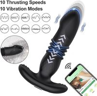 Masseur de prostate en silicone jouets sexuels anaux avec 10 modes de poussée et de vibration application de télécommande pour hommes femmes couples
