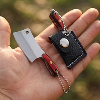 Couteau de poche en acier inoxydable, mini-couteau de chef, ensemble de camping, porte-clés, manche en bois personnalisable, OEM pris en charge