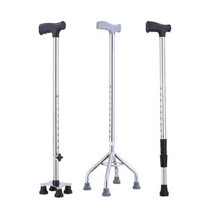 Canne de marche télescopique en acier inoxydable, antidérapante, réglable, pour l'aide aux personnes âgées - Product Image 1