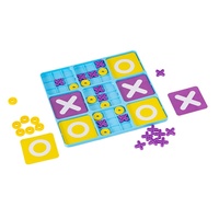 Plateau de jeu TicTacToe XO en plastique, apprentissage précoce, formation logique, jeu de table interactif parent-enfant pour enfants