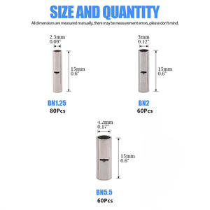 Terminaux à sertir BN, 200 pièces, connecteurs de fils tubulaires avec pince HS40J pour raccordements électriques - Product Image 4