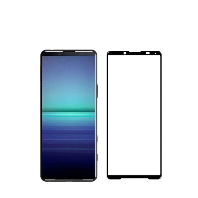 High Quanty 0.33mm 9H Full Cover Silk Printing Tempered Glass Screen Protector for Sony Xperia 5II