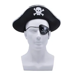 Engraçado barato veludo pirata festival chapéu halloween festa chapéu para criança adulto