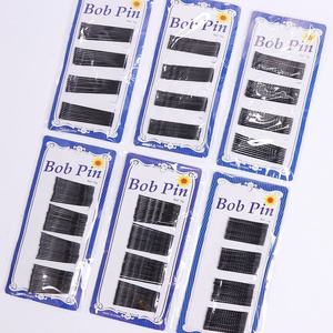 Siyah basit bobby pin gelin kristal kaplamalı mektubu takı toptan saç tokası - Product Image 2