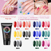 Gel Polygel à Changement de Température pour Extension d'Ongles, Sans HEMA ni DI-HEMA, Longue Durée, Séchage Rapide, Qualité Salon, pour Vente en Gros, OEM, ODM