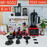 Bardefu 5042 Mixeur multifonctionnel 8-en-1 de 3L avec 8 lames, style moderne, pour la maison, mixeur, presse-agrumes, machine à smoothies glacés