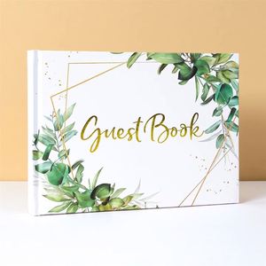 Gold-Stamped Linen Wedding Notebook Guest Book Birthday Party Message Stickers Beauty Gifts Wholesale - Product Image 2