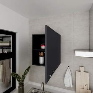 Dennard Kitchen DB Armoire murale Armoires de cuisine noires - Product Image 5