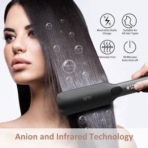 Lena 500F Làm Nóng Nhanh Ion Âm Tấm Rộng Chuyên Nghiệp Tóc Ép Tóc Titan Hồng Ngoại Phẳng Sắt - Product Image 3