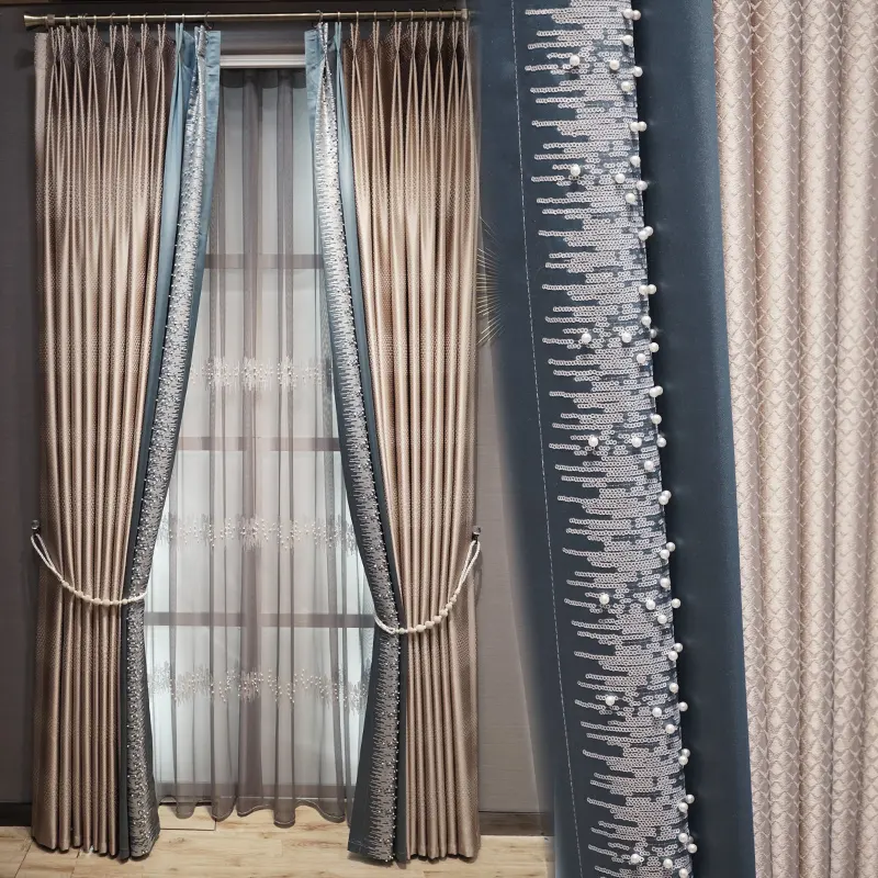 Neues Design High-End profession eller Großhandel Jacquard Stoff Vorhang für das Wohnzimmer