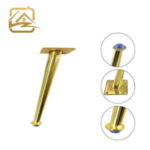 Wholesale Luxury Iron Tapered Chair <b>Support</b> Gold Brass Furniture leg Customizable Size Black For Bed Cabinet Metal <b>sofa</b> leg - Product Image 2