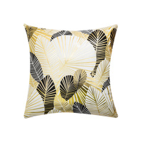 Housse de coussin de canapé à motif géométrique floral abstrait, avec estampage doré, vente en gros