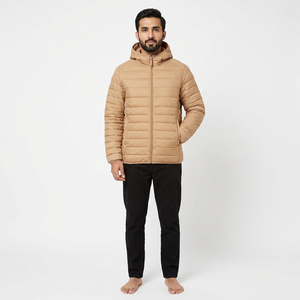 Chaqueta de Plumón de Alta Calidad para Hombre, Color Sólido, Talla Grande, Diseño Único con Cuello Alto para Invierno, Chaqueta para Hombre - Product Image 1