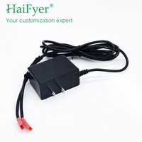Adaptateur secteur mural AC/DC (5V/12V/24V) avec connecteur JST-SYR-2p, options de courant 0,5A-2,5A, matériau PC