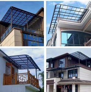 Hoja de policarbonato Toldo exterior-10x13 pies Toldo doméstico Cubiertas de lluvia delanteras y traseras para protección de puertas y ventanas - Product Image 5