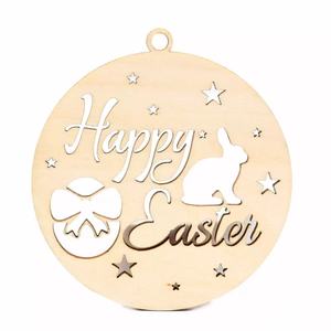 Etichette Pasquali a Forma di Coniglio, Decorazione con Uova, Taglio Laser su Legno Compensato, Oggetto Decorativo in Legno per Regali - Product Image 6